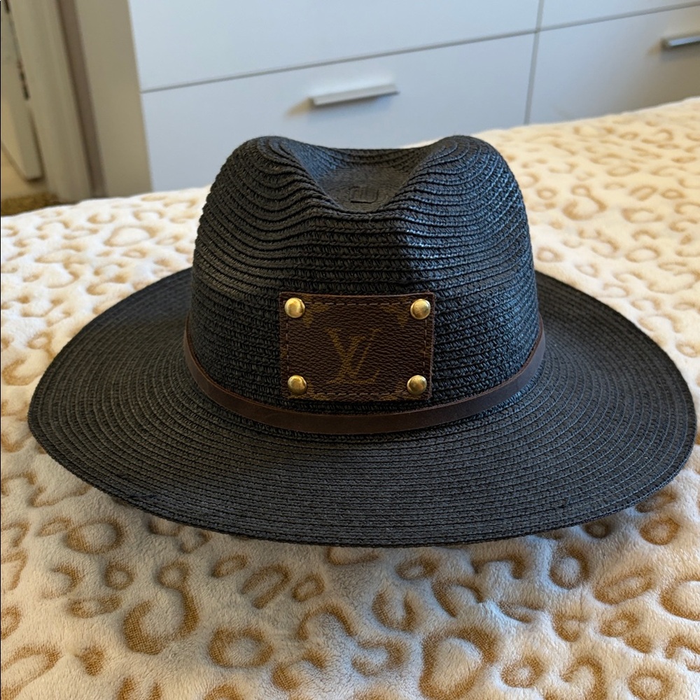 Black and Brown Straw Hat